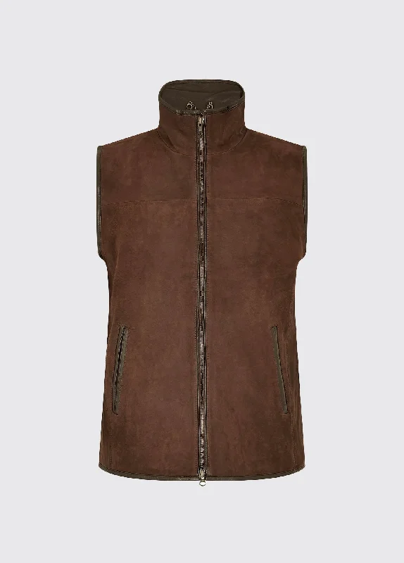 Men's Coats with Convertible CollarsDunhill Leather Gilet - Walnut