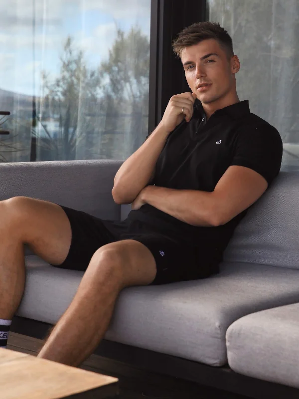 Comfortable Men's Polo ShirtsSorrento Polo Shirt - Black
