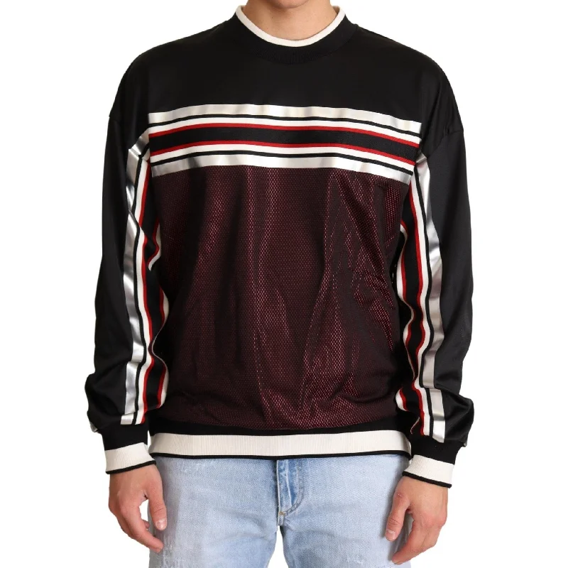 Athletic Men's Performance SweatersDolce & Gabbana Elegant Crewneck Pullover Sweater in Men's Black Athletic Men's Performance SweatersDolce & Gabbana Elegant Crewneck Pullover Sweater in Men's Black