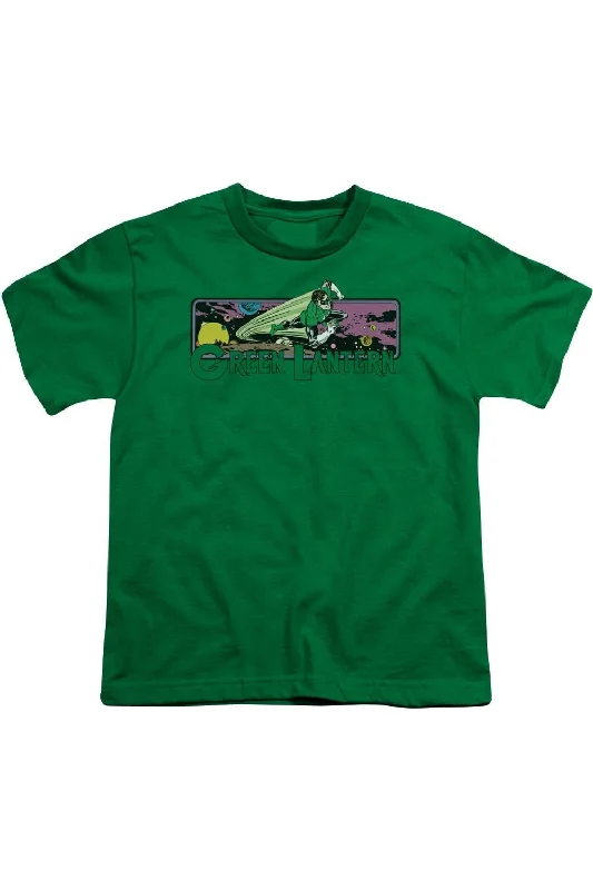 Men's Shirts with Surplice HemlinesDC Comics Green Lantern Cosmos Short Sleeve Youth Tee / T-Shirt Men's Shirts with Surplice HemlinesDC Comics Green Lantern Cosmos Short Sleeve Youth Tee / T-Shirt