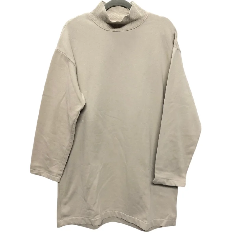 Classic Men's Cotton HoodiesSweatshirt Collar By H&M In Beige, Size:M