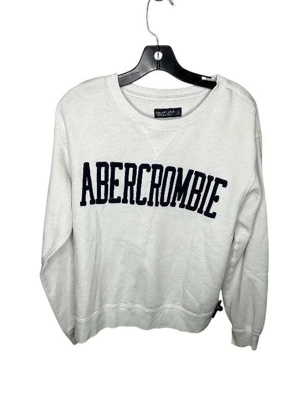 Men's Hoodies for Mild WeatherSweatshirt Crewneck By Abercrombie And Fitch In White, Size: S Men's Hoodies for Mild WeatherSweatshirt Crewneck By Abercrombie And Fitch In White, Size: S