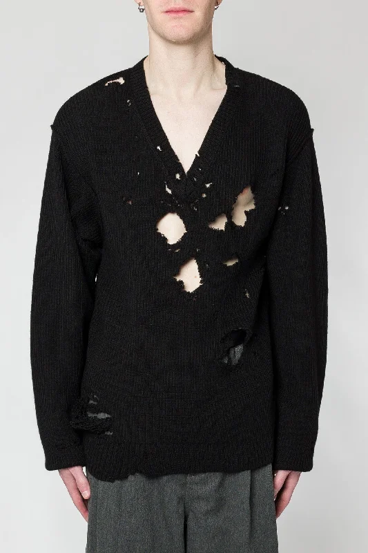 Winter-Ready Men's CoatsVetements Destroyed Sweater