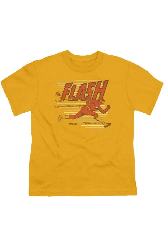 Men's Shirts with Belt LoopsDC Comics Flash Speed Lines Short Sleeve Youth Tee / T-Shirt Men's Shirts with Belt LoopsDC Comics Flash Speed Lines Short Sleeve Youth Tee / T-Shirt