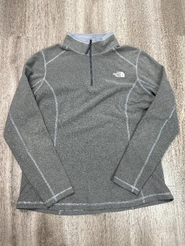 Classic Men's Cotton HoodiesSweatshirt Collar By The North Face In Grey, Size: L