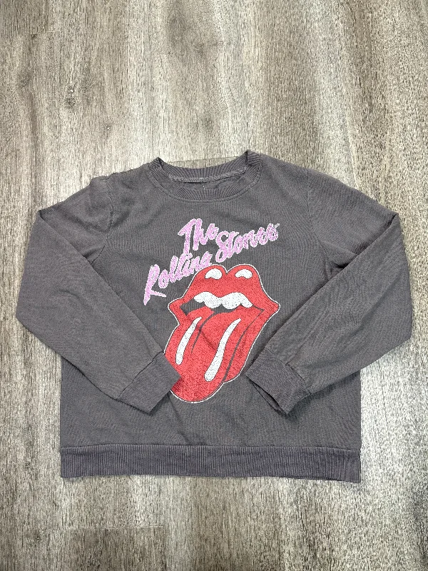 Men's Hoodies for SpringSweatshirt Crewneck By The Rolling Stones In Grey, Size: M