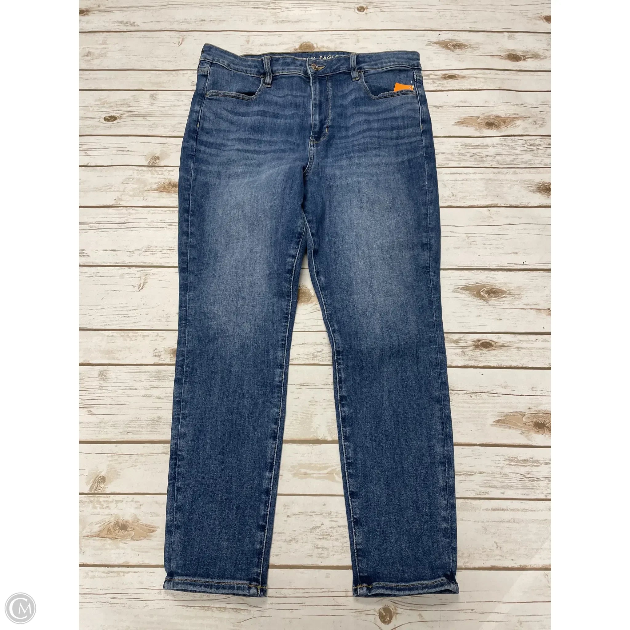 Men's Straight-Leg Jeans in Dark WashJeans Skinny By American Eagle In Blue Denim, Size: 14 Men's Straight-Leg Jeans in Dark WashJeans Skinny By American Eagle In Blue Denim, Size: 14