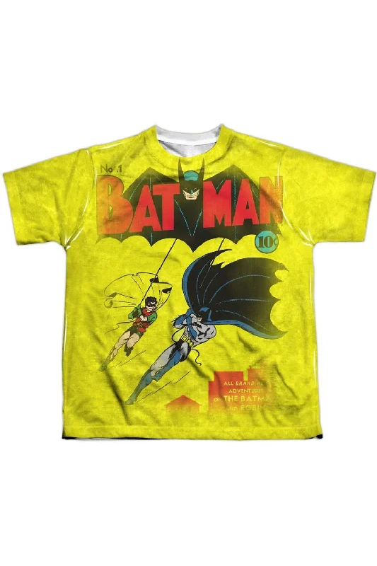 Men's Shirts with Adjustable HemlinesDC Comics Batman Number One Short Sleeve Youth Poly Crew Tee / T-Shirt Men's Shirts with Adjustable HemlinesDC Comics Batman Number One Short Sleeve Youth Poly Crew Tee / T-Shirt