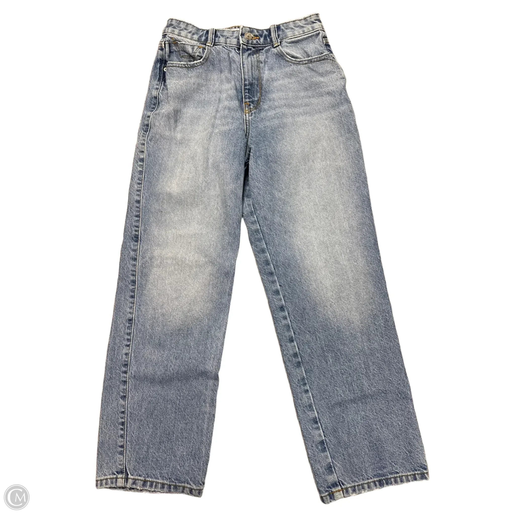 Casual Ripped Men's JeansJeans Straight By Zara In Blue Denim, Size: 4