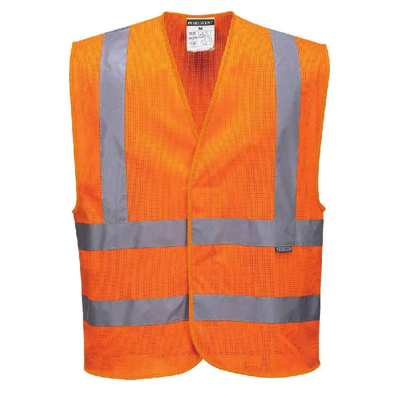 Comfortable Men's ParkasPortwest C370 MeshAir Band & Brace Hi Vis Vest