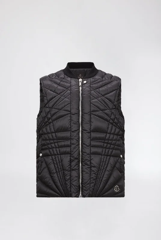 Men's Coats with Multi-Pocket DesignRick Owens x Moncler Megapenta Flight Vest in Black Men's Coats with Multi-Pocket DesignRick Owens x Moncler Megapenta Flight Vest in Black