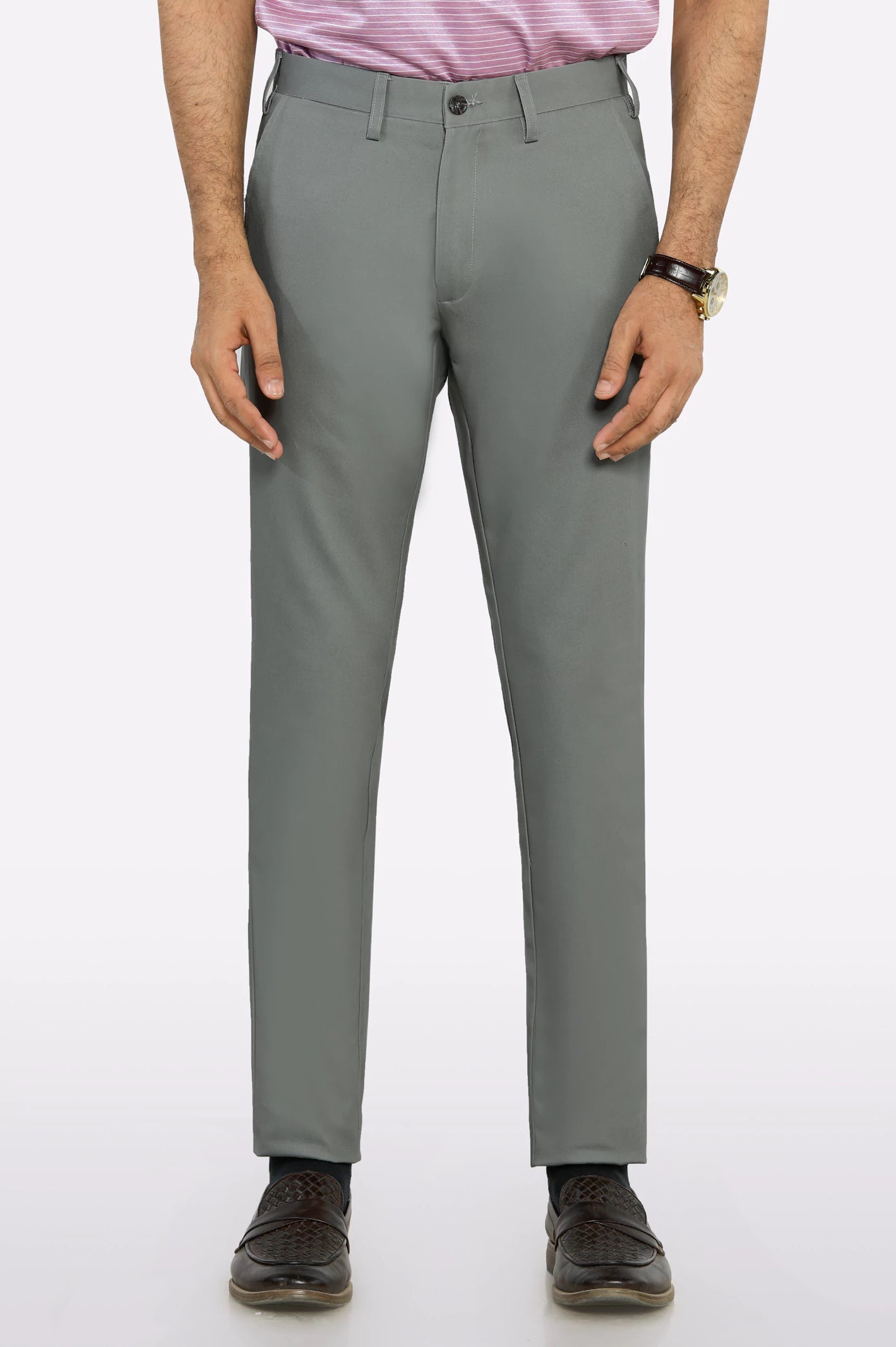 Men's Jeans for SportsCharcoal Smart Fit Cotton Chino