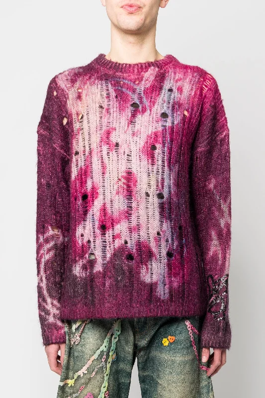 Practical Men's RaincoatsAcne Studios Knit Sweater in Dark Purple