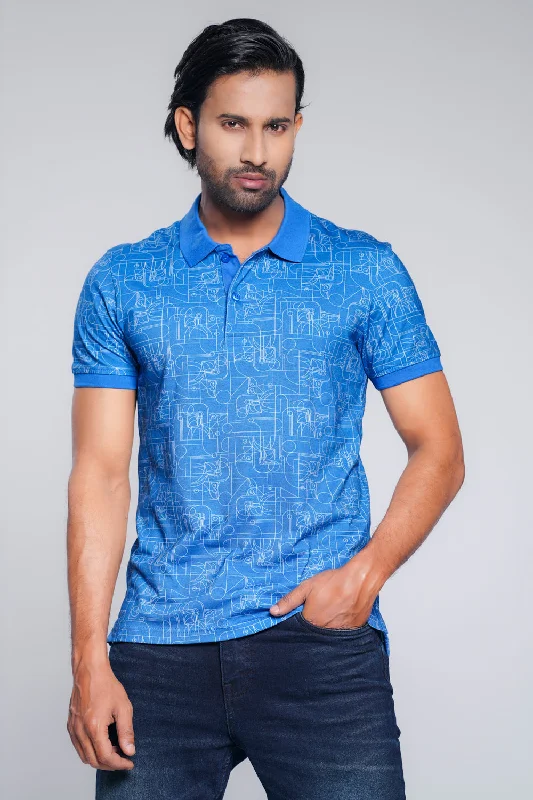 Men's Shirts with Animal Prints'Star Wars'- themed Printed Polo Shirt