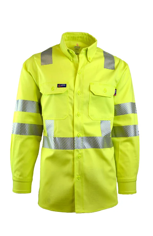 Men's Color-Blocking Shirts for a Statement LookFR Uniform Shirt | Hi-Viz Class 3 | 7oz. 100% Cotton Men's Color-Blocking Shirts for a Statement LookFR Uniform Shirt | Hi-Viz Class 3 | 7oz. 100% Cotton