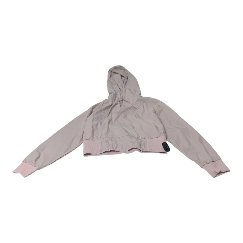 Men's Hoodies with Reflective StripesAthletic Sweatshirt Hoodie By Mono B In Pink, Size: L