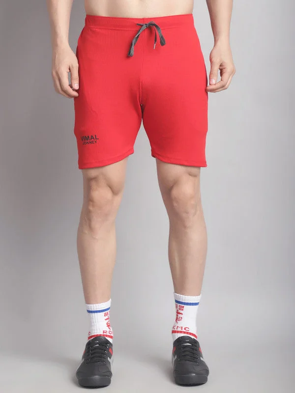 Athletic Men's Workout ShortsMack Jonney Solid Red Regular Fit Polyster Lycra Shorts For Men Athletic Men's Workout ShortsMack Jonney Solid Red Regular Fit Polyster Lycra Shorts For Men