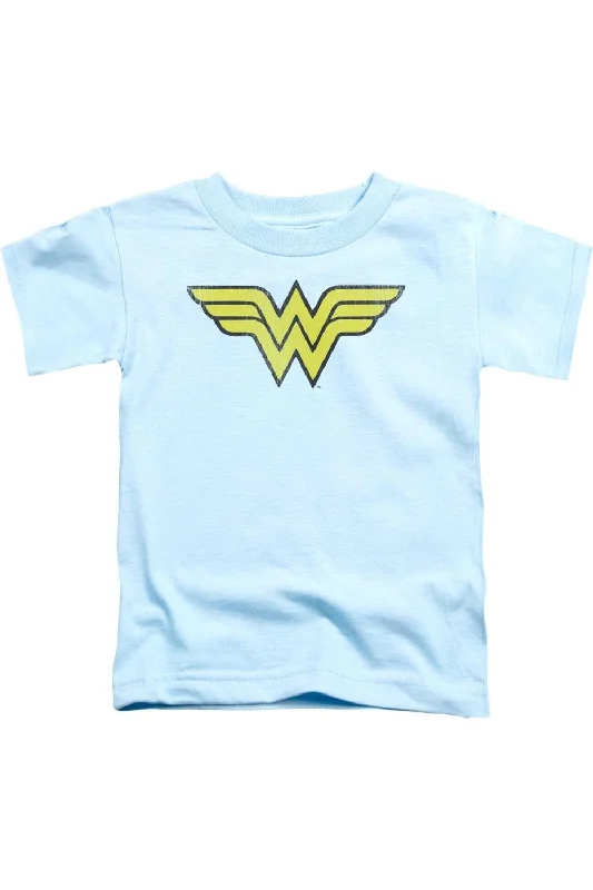 Men's Shirts with Graphic PrintsDC Comics Wonder Woman Ww Logo Distressed Short Sleeve Juvenile Tee / T-Shirt Men's Shirts with Graphic PrintsDC Comics Wonder Woman Ww Logo Distressed Short Sleeve Juvenile Tee / T-Shirt