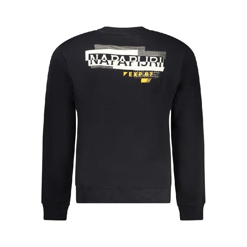 Men's Sweaters with Shawl CollarsNapapijri Black Cotton Men's Sweater