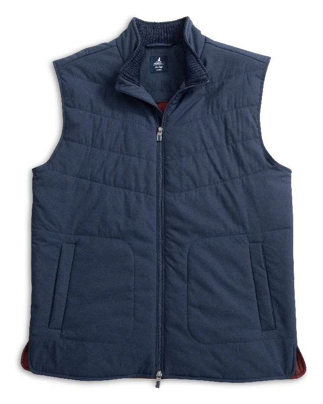 Waterproof Men's ParkasJohnnie-O Fairhaven Quilted Zip Vest - Navy