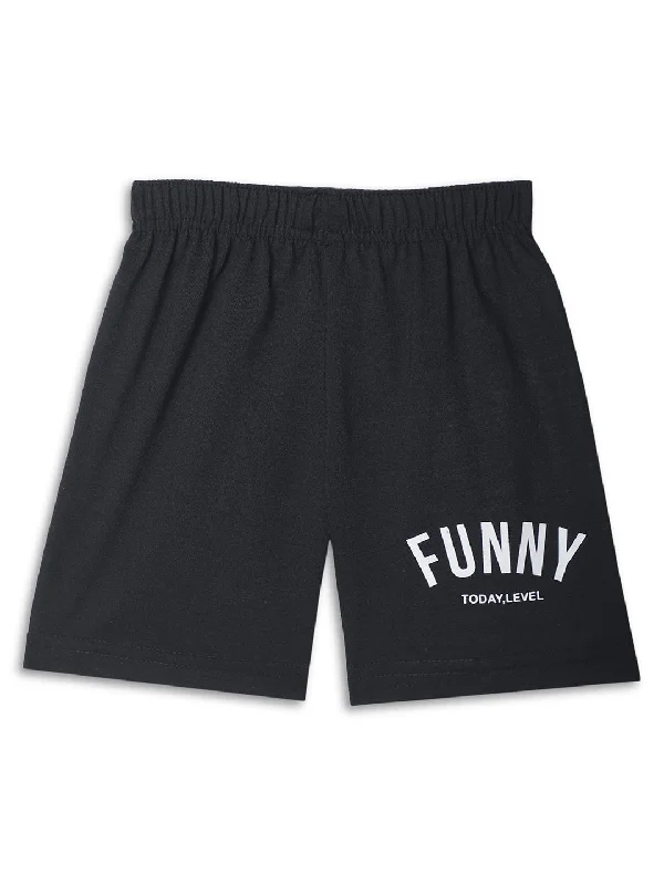 High-Quality Men's Swim ShortsMack Jonney Printed Black Regular Fit Cotton blended Shorts For Kids High-Quality Men's Swim ShortsMack Jonney Printed Black Regular Fit Cotton blended Shorts For Kids