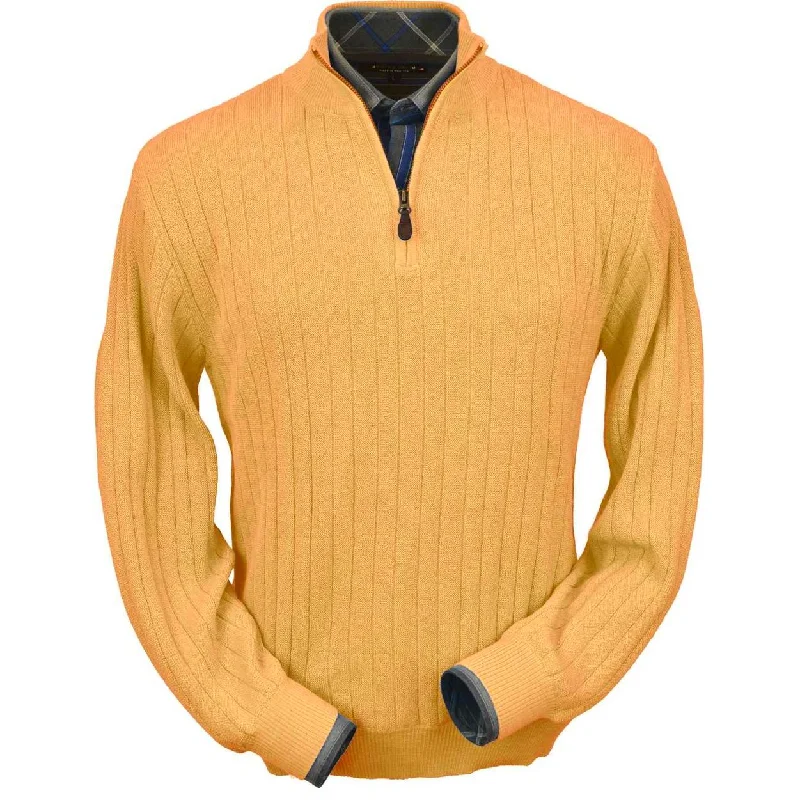 Men's Sweaters for SpringBaby Alpaca 'Links Stitch' Half-Zip Mock Neck Sweater in Melon by Peru Unlimited Men's Sweaters for SpringBaby Alpaca 'Links Stitch' Half-Zip Mock Neck Sweater in Melon by Peru Unlimited
