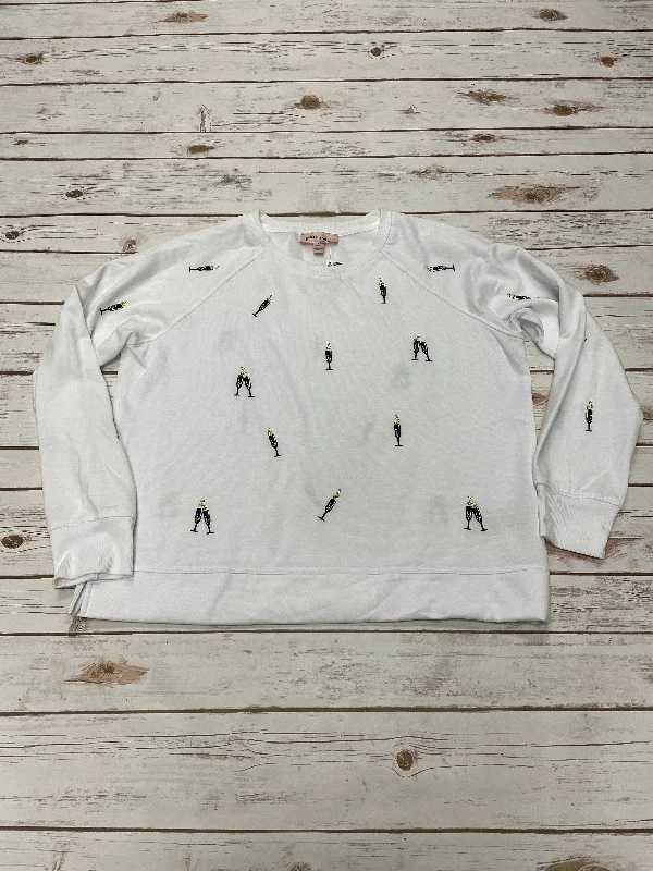 Durable Men's Canvas HoodiesSweatshirt Crewneck By Philosophy In White, Size: L