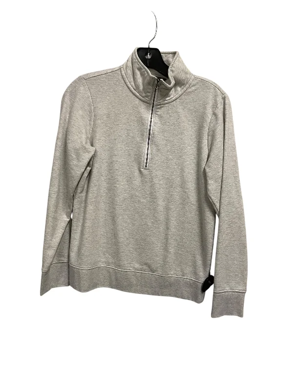 Men's Hoodies with Zipper DetailsSweatshirt Collar By Eddie Bauer In Grey, Size: Xs