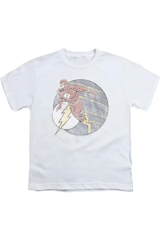 Men's Shirts with Embellished CollarsDC Comics Flash Retro Flash Iron On Short Sleeve Youth Tee / T-Shirt Men's Shirts with Embellished CollarsDC Comics Flash Retro Flash Iron On Short Sleeve Youth Tee / T-Shirt