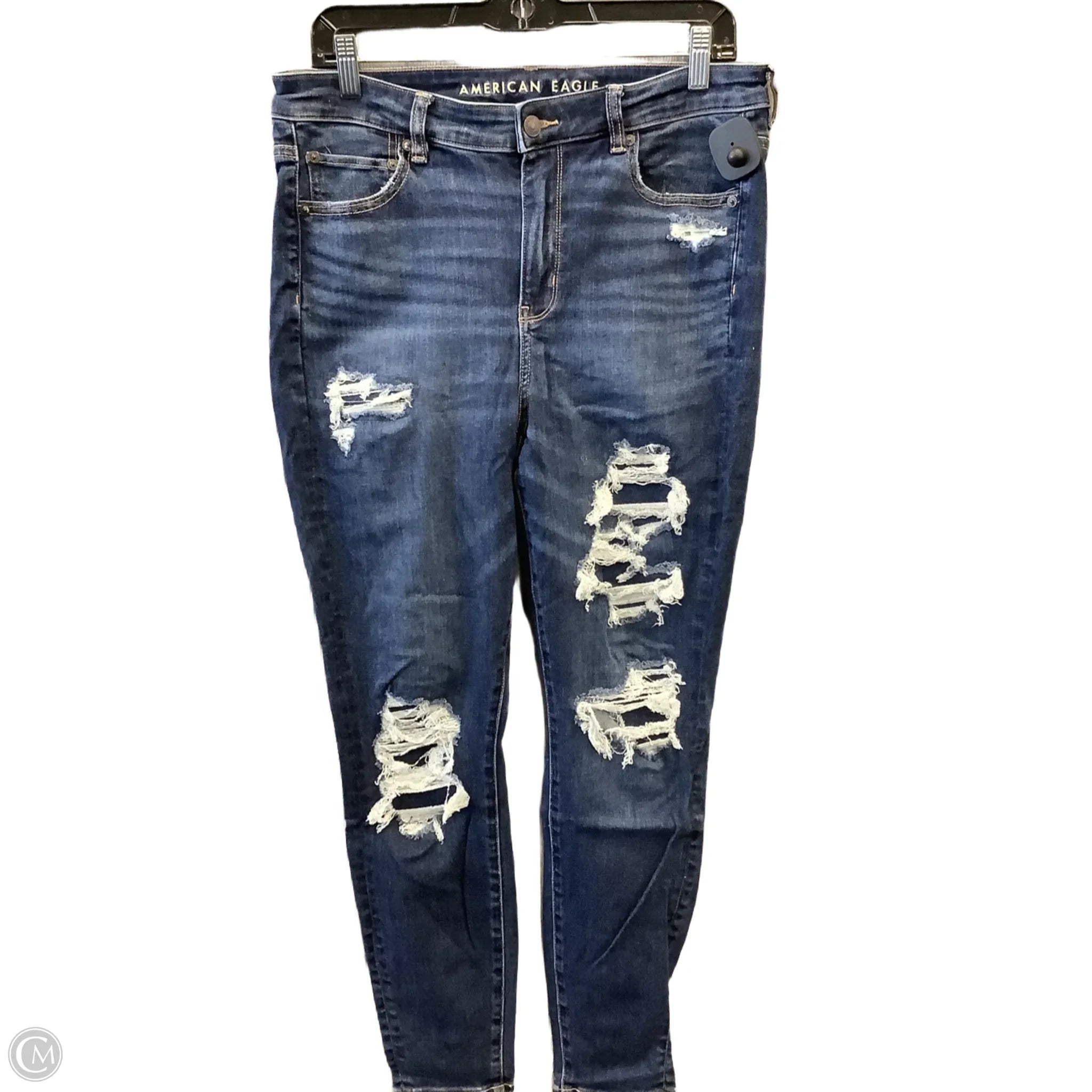 Men's Ripped JeansJeans Jeggings By American Eagle In Blue Denim, Size: 14