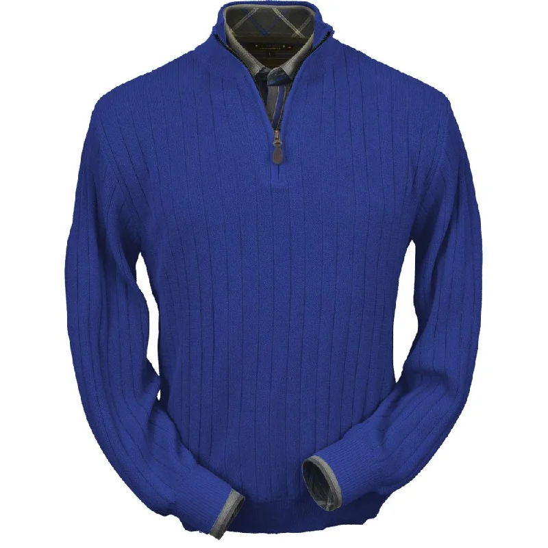 Men's Sweaters with Hoods and DrawstringsBaby Alpaca 'Links Stitch' Half-Zip Mock Neck Sweater in Electric Blue by Peru Unlimited Men's Sweaters with Hoods and DrawstringsBaby Alpaca 'Links Stitch' Half-Zip Mock Neck Sweater in Electric Blue by Peru Unlimited