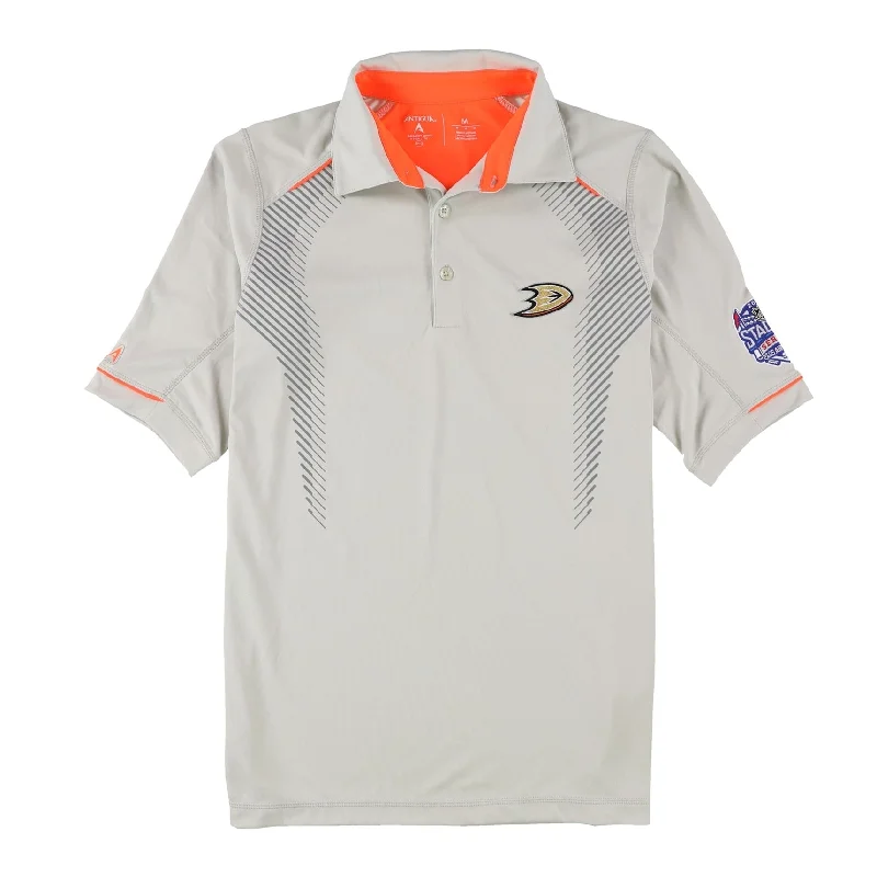 Men's Shirts with Rounded HemlinesAntigua Mens Anaheim Ducks Rugby Polo Shirt