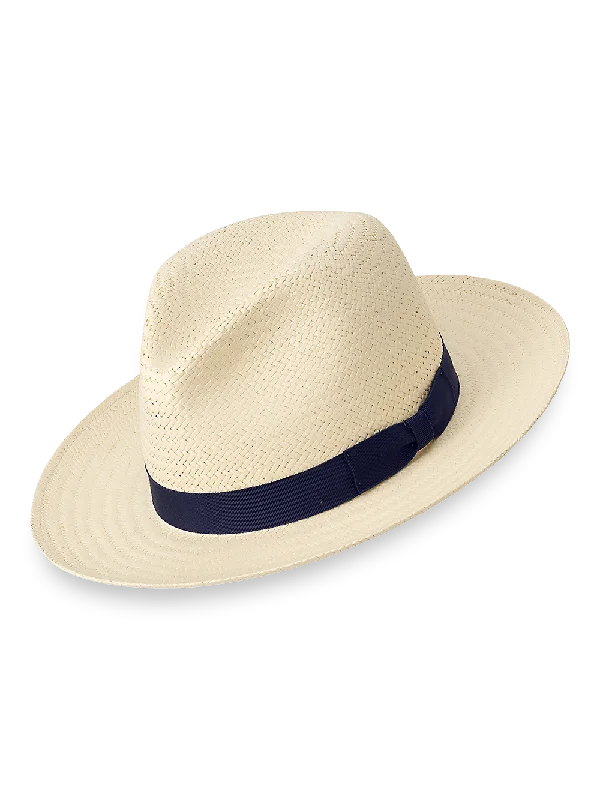 Warm Woolen HatsStraw Fedora With Ribbon Band - Natural