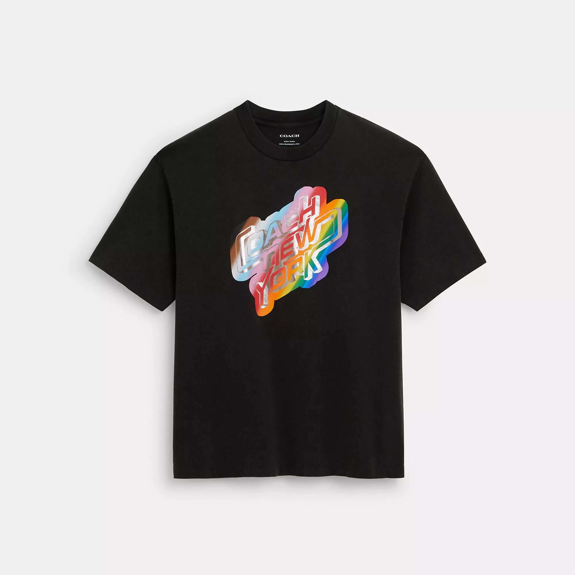 Men's Logo T-Shirts for Brand RepresentationCoach Outlet Rainbow New York T Shirt In Organic Cotton Men's Logo T-Shirts for Brand RepresentationCoach Outlet Rainbow New York T Shirt In Organic Cotton