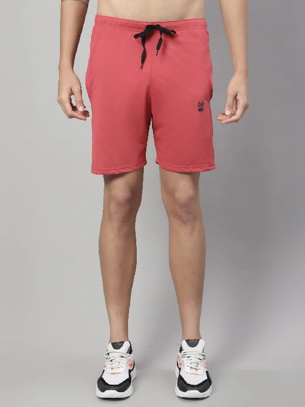 Casual Men's Patterned Bermuda ShortsMack Jonney Pink Regular fit Cotton Shorts for Men