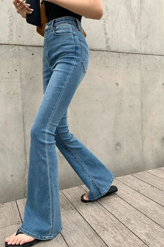 High-Quality Men's JeansKittenAlarm - High Waist Slim Stretchy Long Jeans Pants