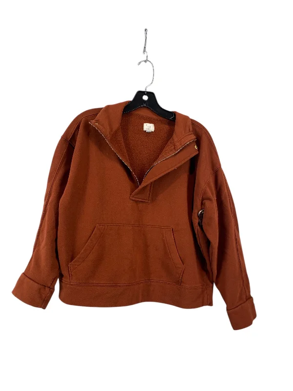 Stylish Men's Designer HoodiesSweatshirt Collar By A New Day In Brown, Size: M