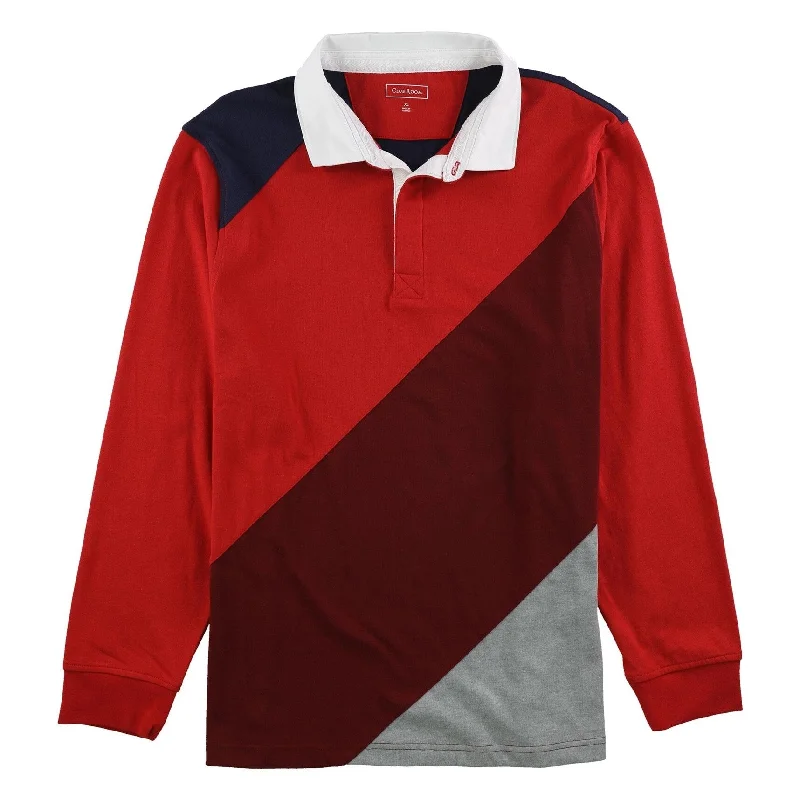 Men's Shirts with Tab CollarsClub Room Mens Chambray-Back Rugby Polo Shirt