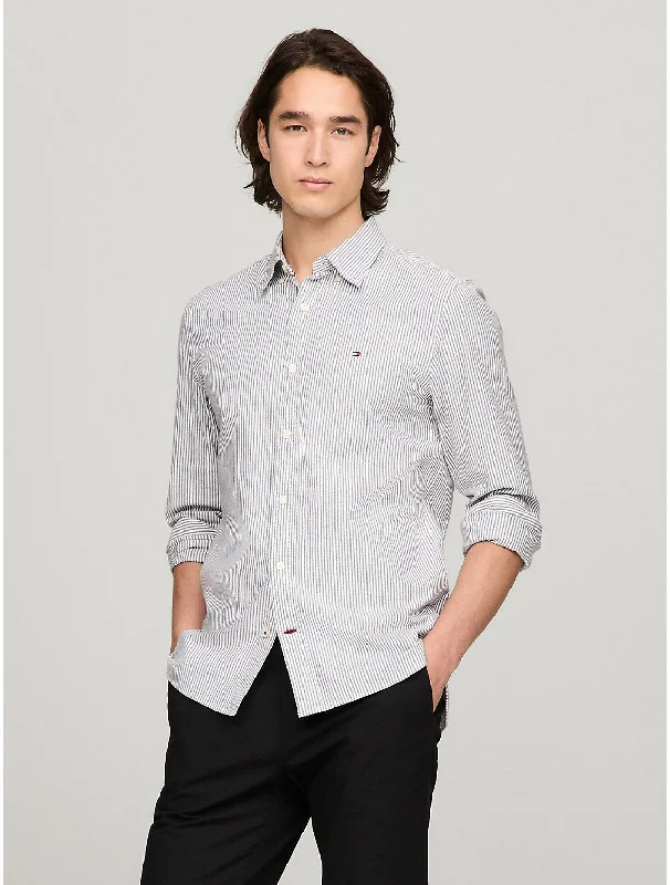 Men's Long-Sleeve Shirts for Year-Round WearTommy Hilfiger Men's Regular Fit Stripe Stretch Oxford Shirt Men's Long-Sleeve Shirts for Year-Round WearTommy Hilfiger Men's Regular Fit Stripe Stretch Oxford Shirt