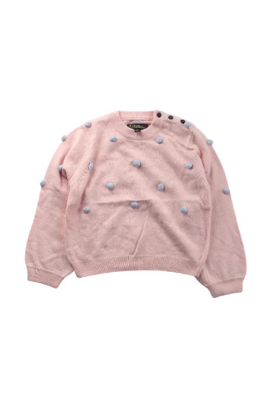 Men's Sweaters with Low-Neck DesignsVelveteen Pom-Pom Knit Sweater 12-18M