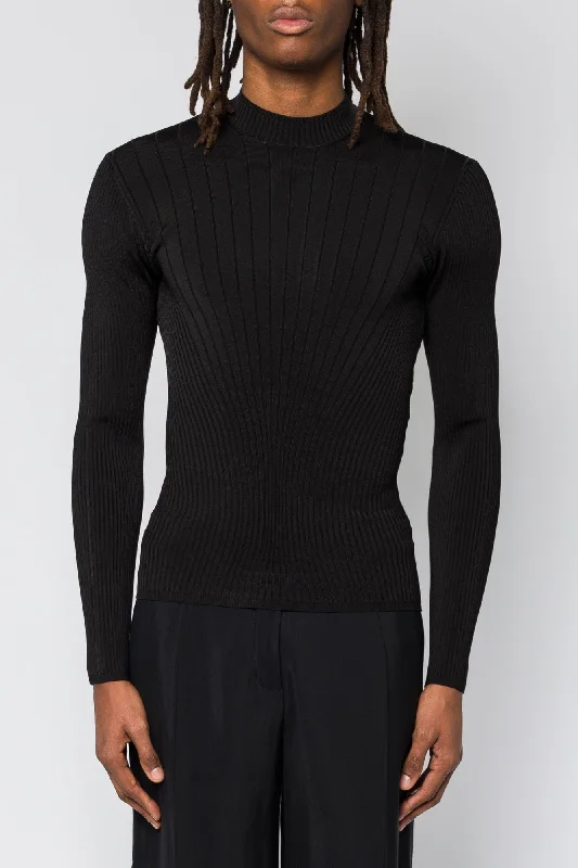 Men's Coats with Relaxed FitsMugler Engineered Rib Pullover SS25