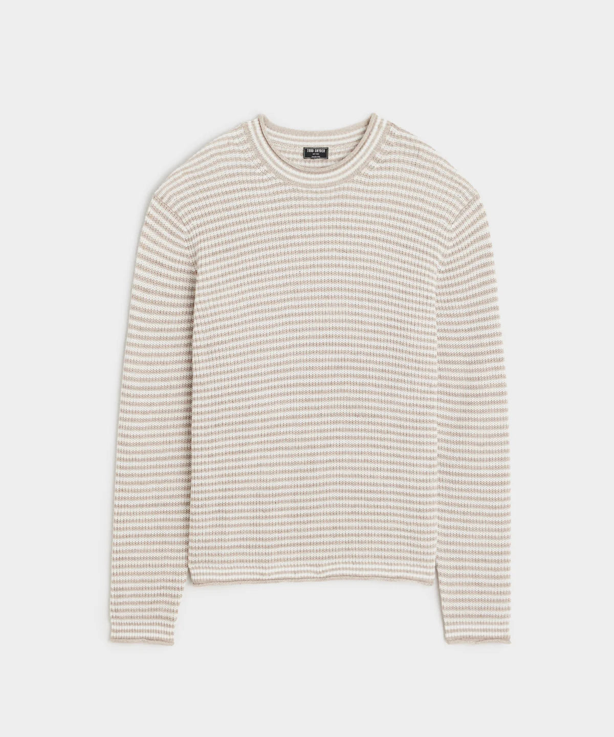 Men's Scoop Neck T-Shirts for a Relaxed FeelTODD SNYDER LINEN-COTTON CREWNECK IN BISQUE Men's Scoop Neck T-Shirts for a Relaxed FeelTODD SNYDER LINEN-COTTON CREWNECK IN BISQUE