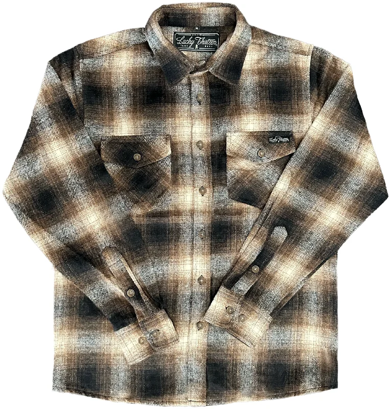 Breathable Men's Linen ShirtsThe BOMB Flannel Button Up - BROWN PLAID