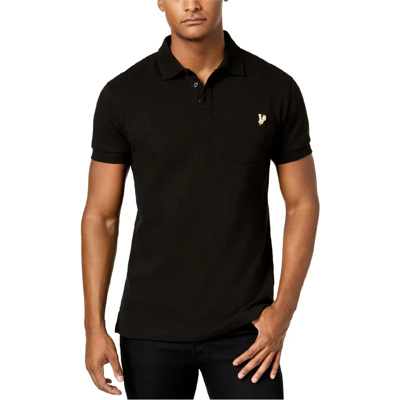 Men's Shirts with Patchwork SleevesVersace Mens Logo Rugby Polo Shirt