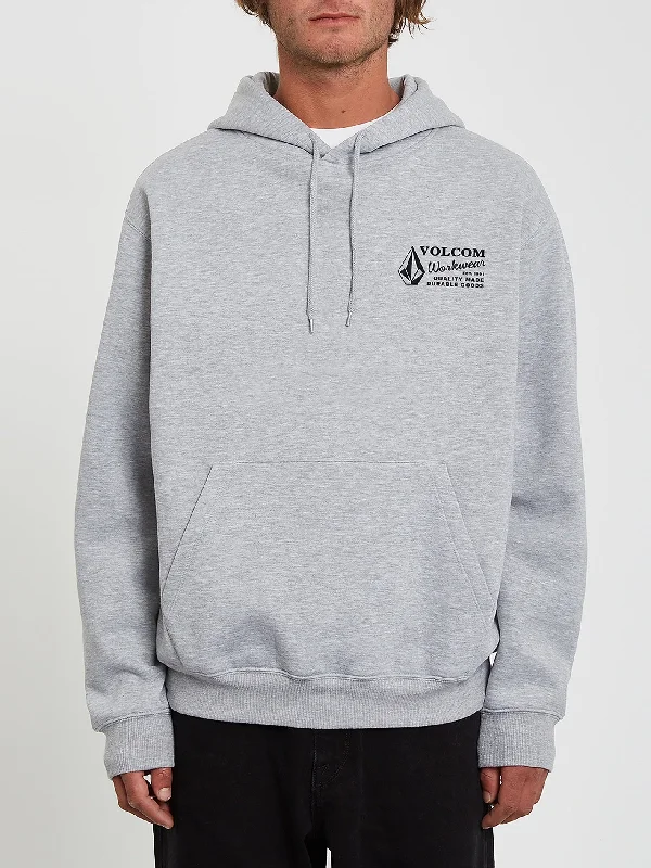 Durable Men's Canvas HoodiesVolcom Workwear Pullover Hoodie - Heather Grey