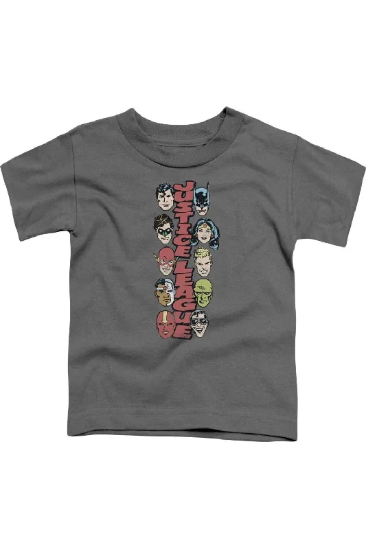 Men's Long-Sleeved ShirtsDC Comics Stacked Justice Short Sleeve Juvenile Tee / T-Shirt Men's Long-Sleeved ShirtsDC Comics Stacked Justice Short Sleeve Juvenile Tee / T-Shirt