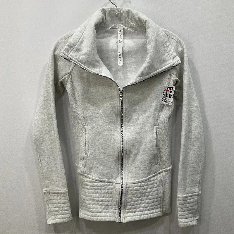 Men's Hoodies with Adjustable HoodsSweatshirt Collar By Lululemon In Grey, Size: 2