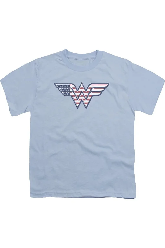 Men's Shirts with UV ProtectionDC Comics Red,white & Blue Short Sleeve Youth Tee / T-Shirt Men's Shirts with UV ProtectionDC Comics Red,white & Blue Short Sleeve Youth Tee / T-Shirt