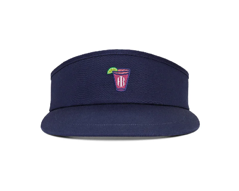 Plain Beanie CapsThe Cocktail Tour Visor: Navy with Transfusion Icon