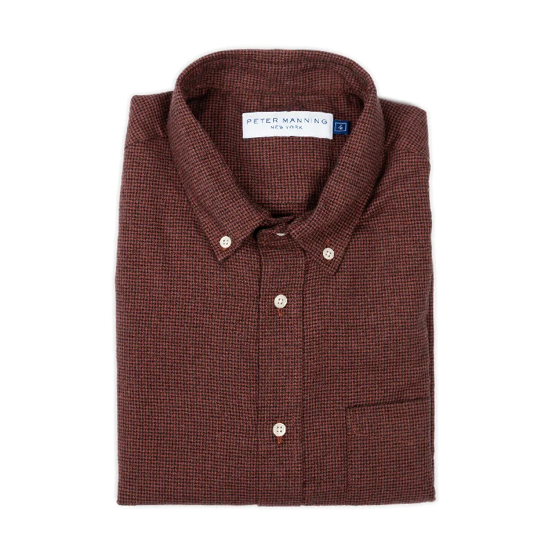 Men's Cowboy Shirts for Western StyleEveryday Flannels - Burgundy Microcheck